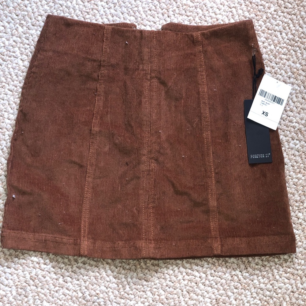 NWT brown suede skirt